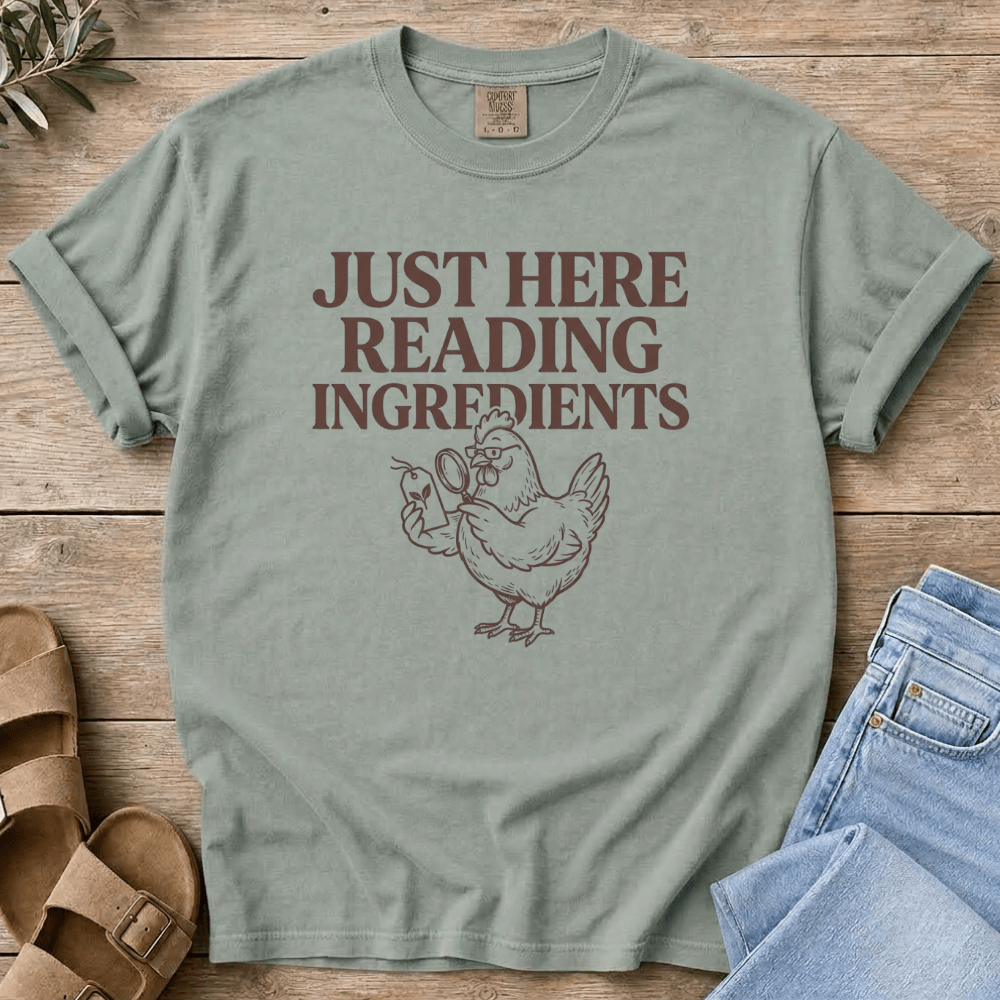 Nourish with Britt T-Shirt Reading Ingredients T-Shirt Ingredient Label Reading T-Shirt