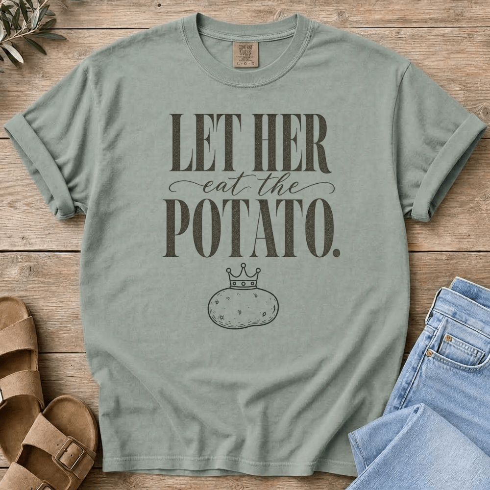 Nourish with Britt T-Shirt Eat the Potato T-Shirt Let Her Eat the Potato T-Shirt for the Carb-loving, Prometabolic Woman