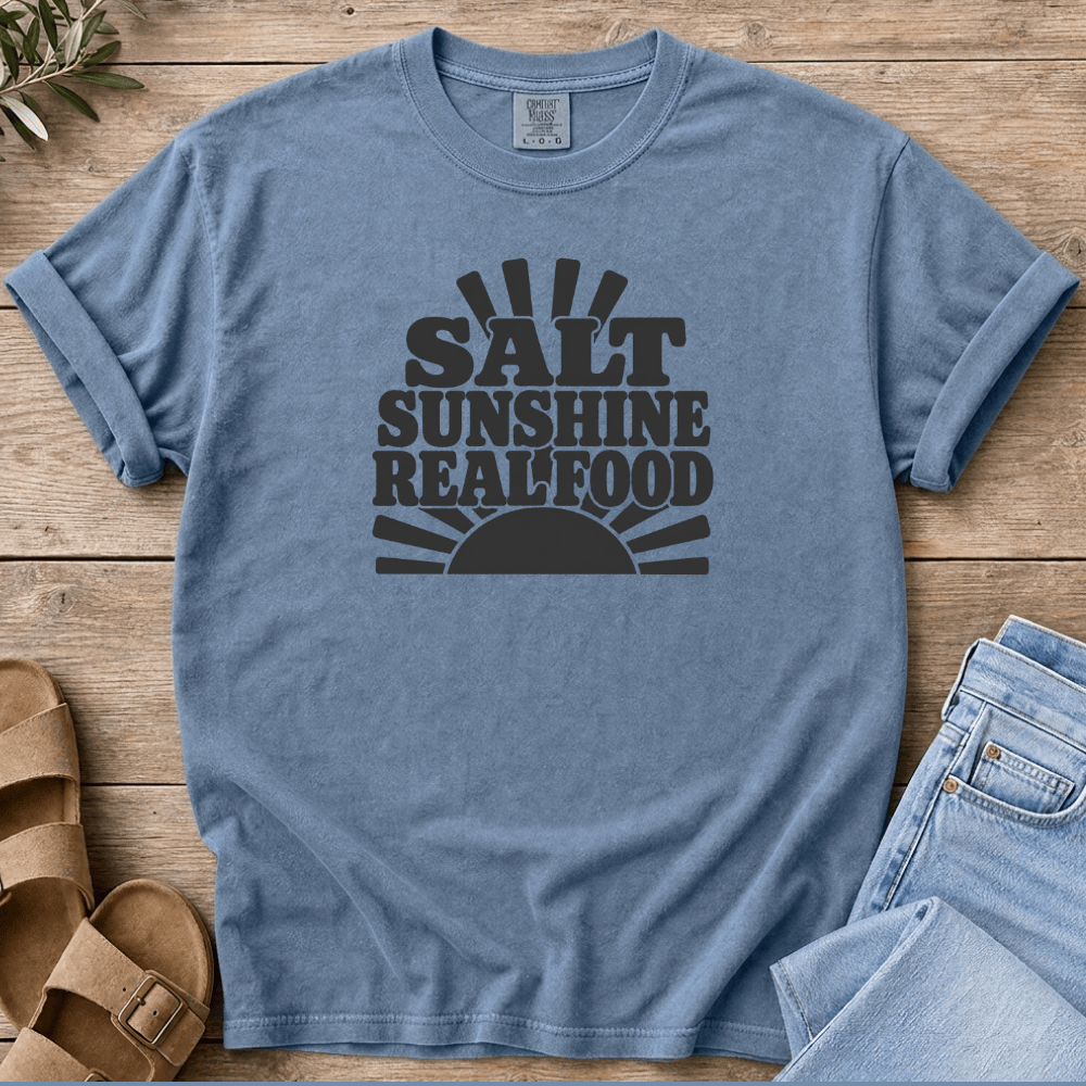 Nourish with Britt T-Shirt Retro Sunshine T-Shirt Salt Sunshine Real Food T-Shirt | Retro Pro Metabolic Tee