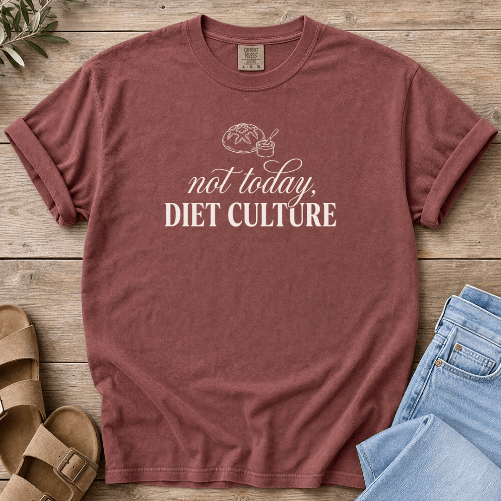 Nourish with Britt T-Shirt Not Today T-Shirt Not Today, Diet Culture T-shirt | Real Food Mom Tee