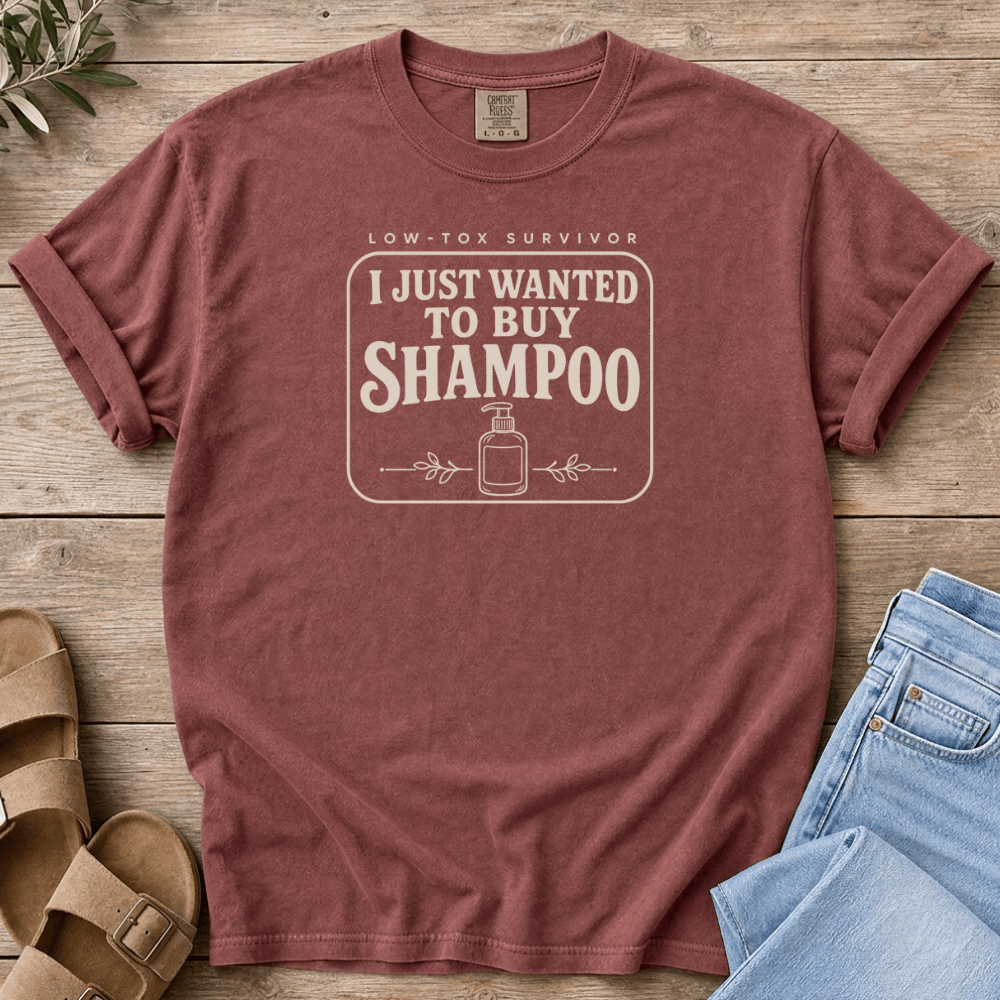 Nourish with Britt T-Shirt Wanted Shampoo T-Shirt I Just Wanted to Buy Shampoo T-Shirt | Low-Tox Mom Shirt