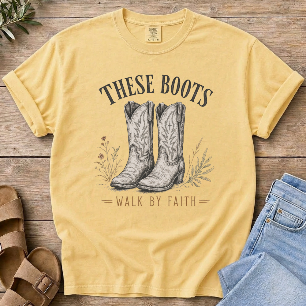 Boots Walk By Faith T-Shirt