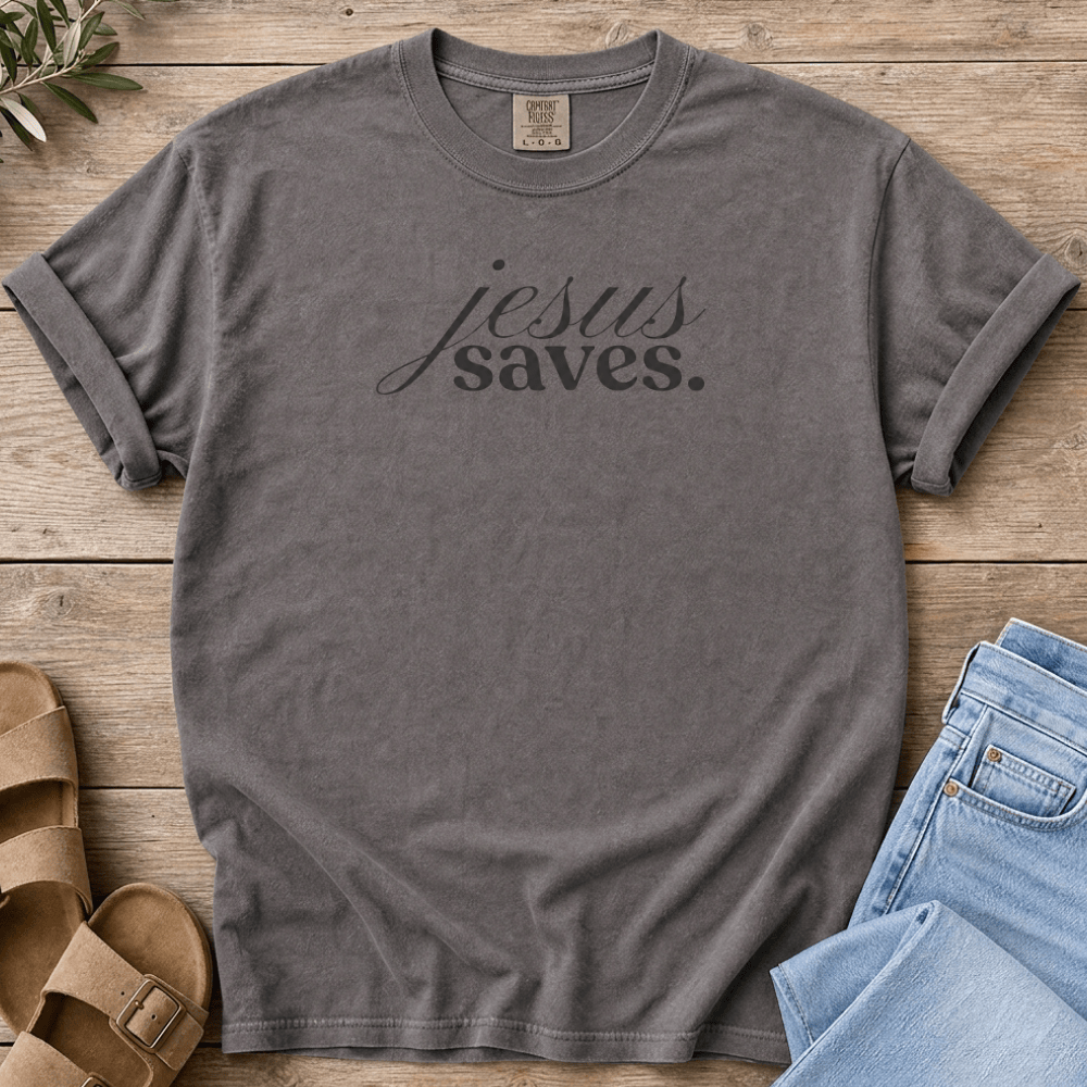 Nourish with Britt T-Shirt Jesus Saves T-Shirt Jesus Saves T-Shirt | Minimalist Christian T-Shirt for Women