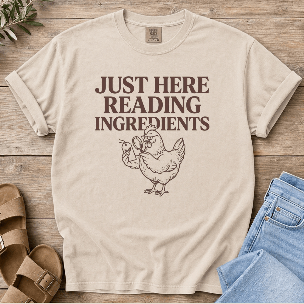 Nourish with Britt T-Shirt Reading Ingredients T-Shirt Ingredient Label Reading T-Shirt