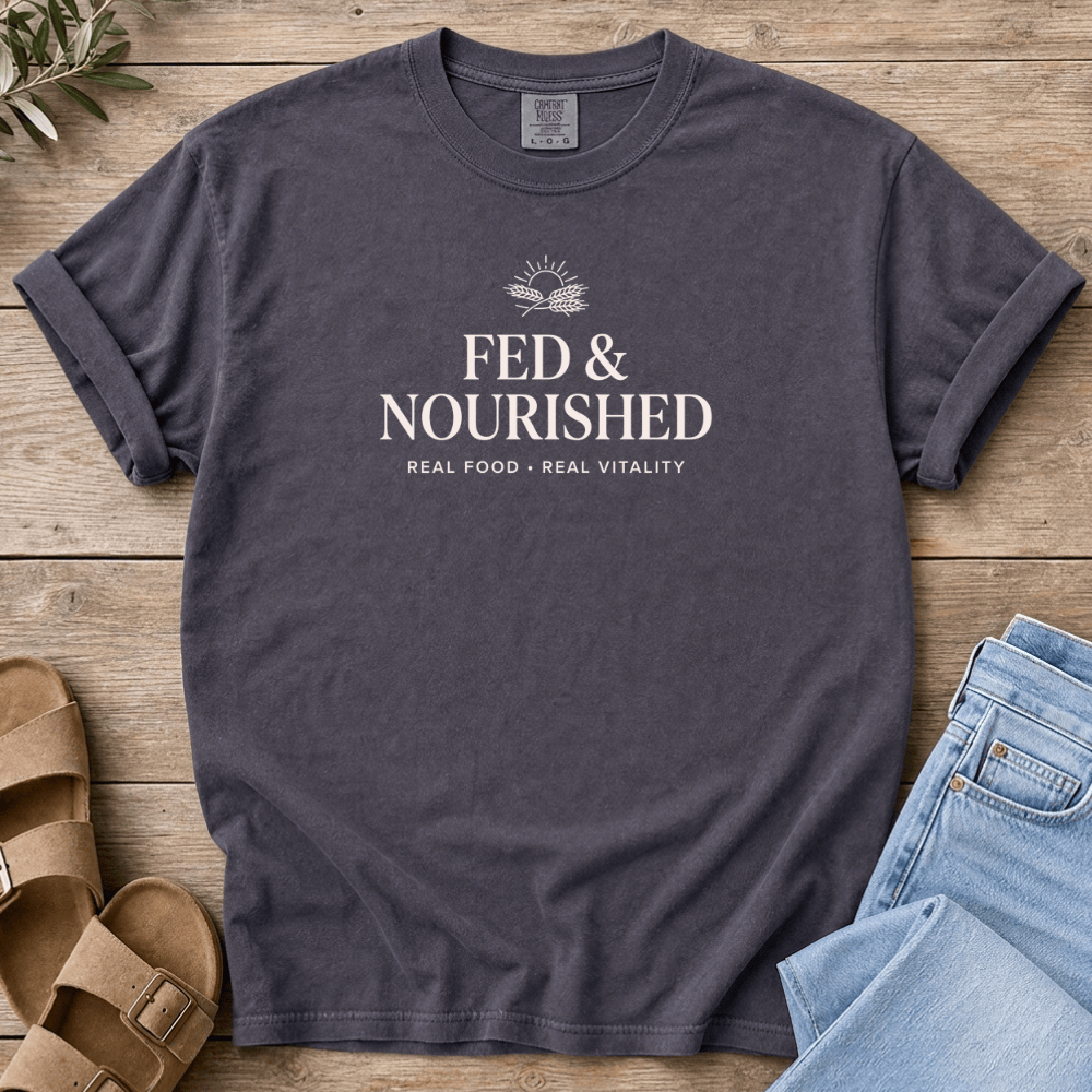 Nourish with Britt T-Shirt Fed & Nourished T-Shirt Fed & Nourished T-shirt | Real Food Anti Diet Culture Tee