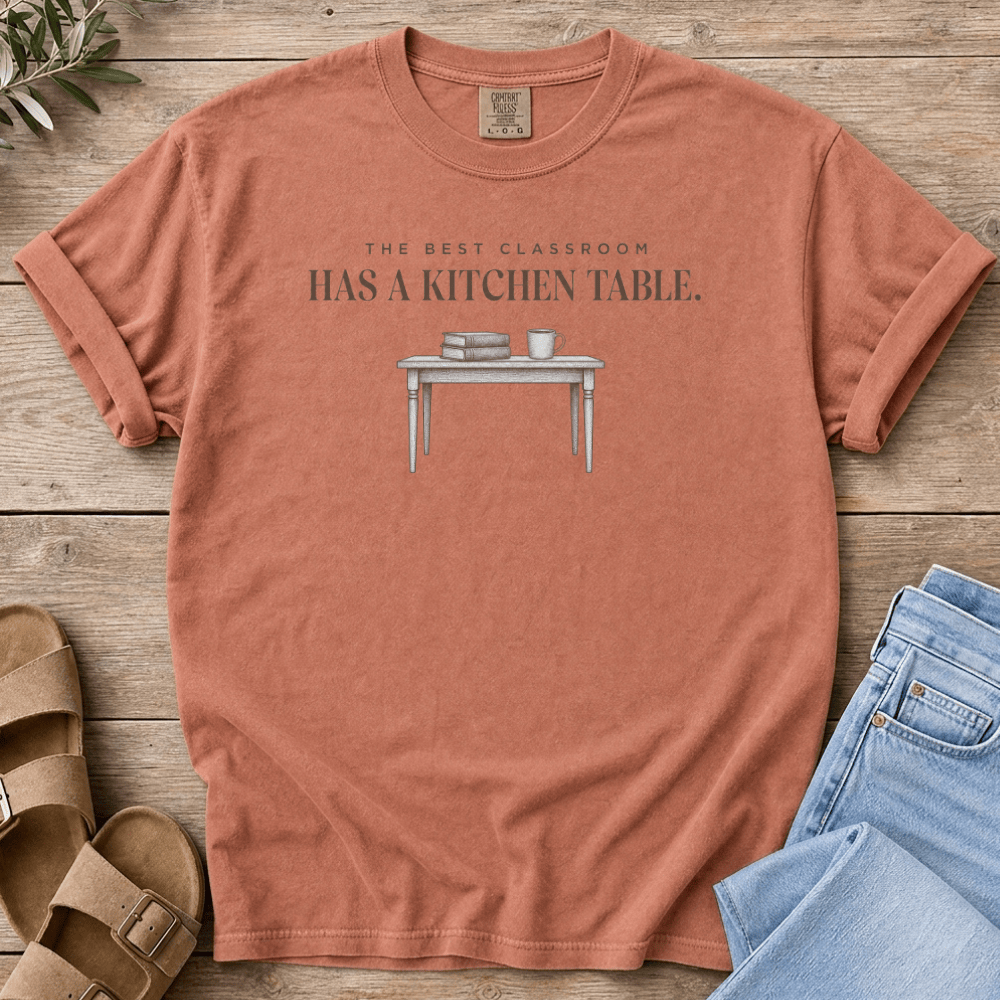 Nourish with Britt T-Shirt The Best Classroom T-Shirt The Best Classroom Has a Kitchen Table T-Shirt | Homeschool Mom Tee