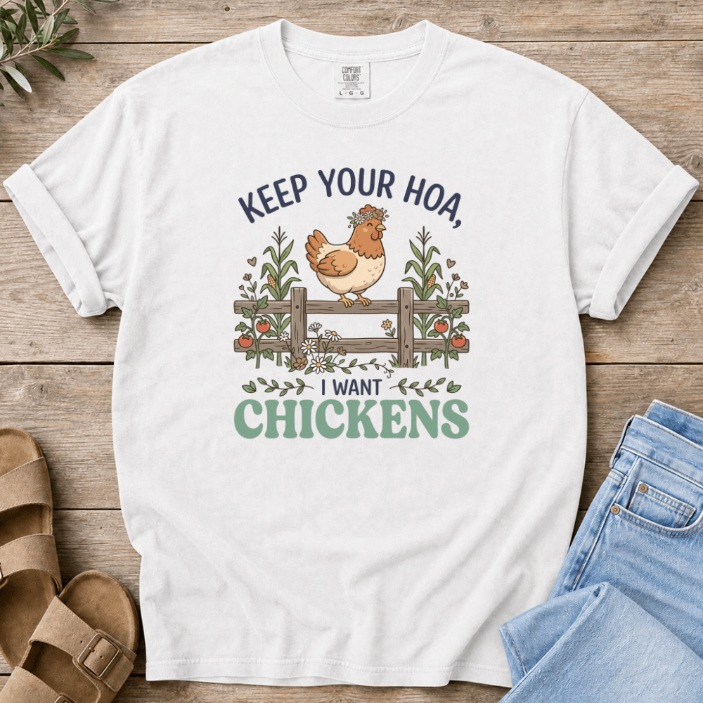 Nourish with Britt T-Shirt I Want Chickens T-Shirt Funny I Want Chickens T-Shirt | Homestead Mom Tee